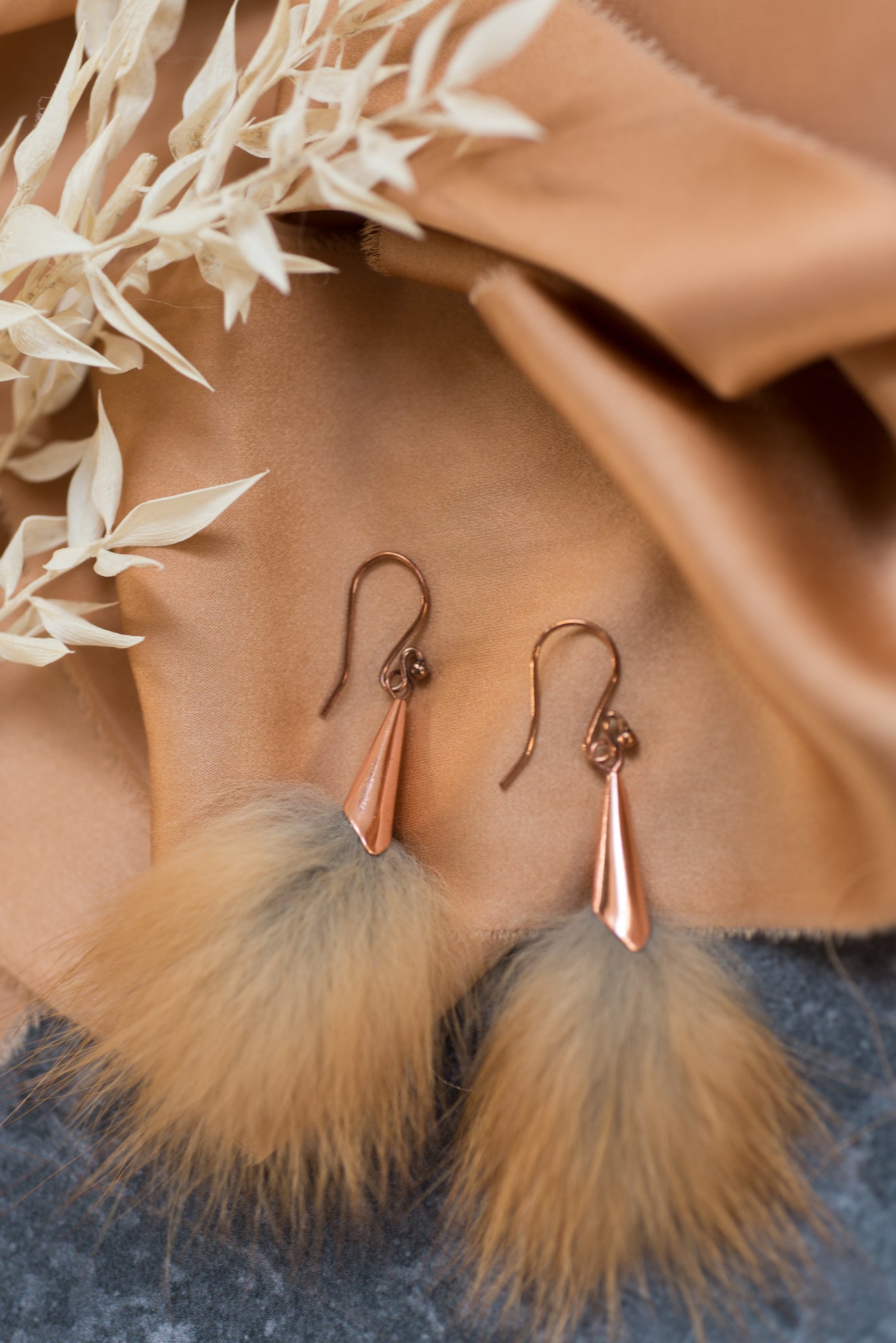 Fox Copper Pom Earrings – Vanessa Aegirsdóttir