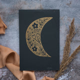 6x9 Floral Moon Print