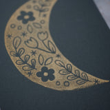 6x9 Floral Moon Print