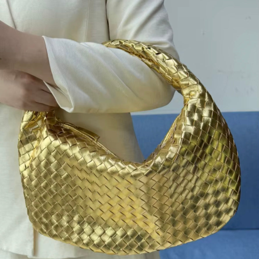 Rodena Woven Leather Shoulder Bag