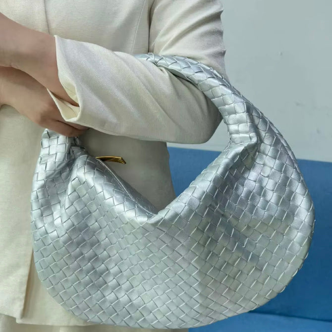 Rodena Woven Leather Shoulder Bag
