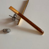 Gold Long Bar Stud