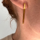 Gold Long Bar Stud