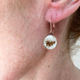 Copper leverback with bezel