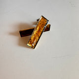 Gold Rectangle Bezel Stud