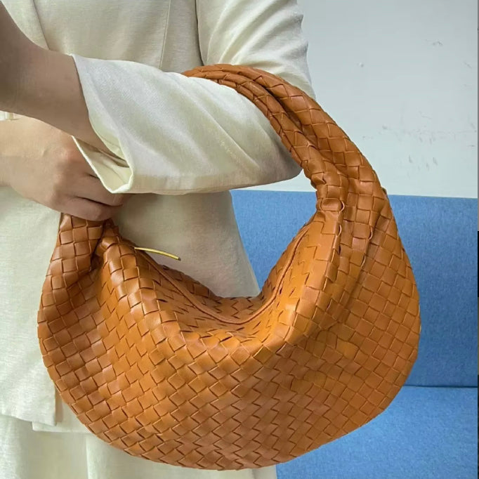 Rodena Woven Leather Shoulder Bag