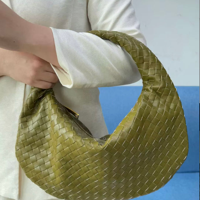 Rodena Woven Leather Shoulder Bag