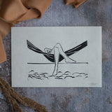 6x9 holiday hammock girl block print