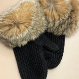 Cashmere Mittens with Lynx cuffs