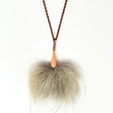 Wolf Copper Pom Necklace