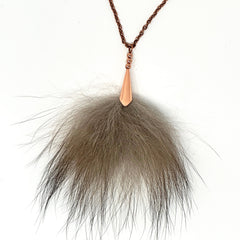 Wolf Copper Pom Necklace