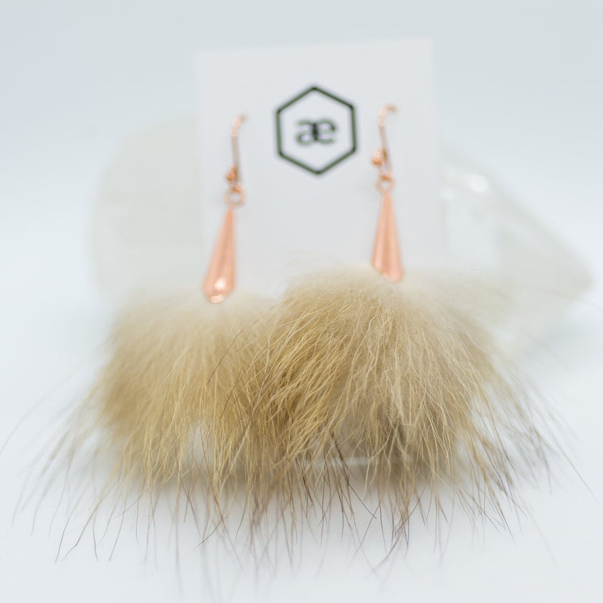 Wolverine Copper Pom Earrings