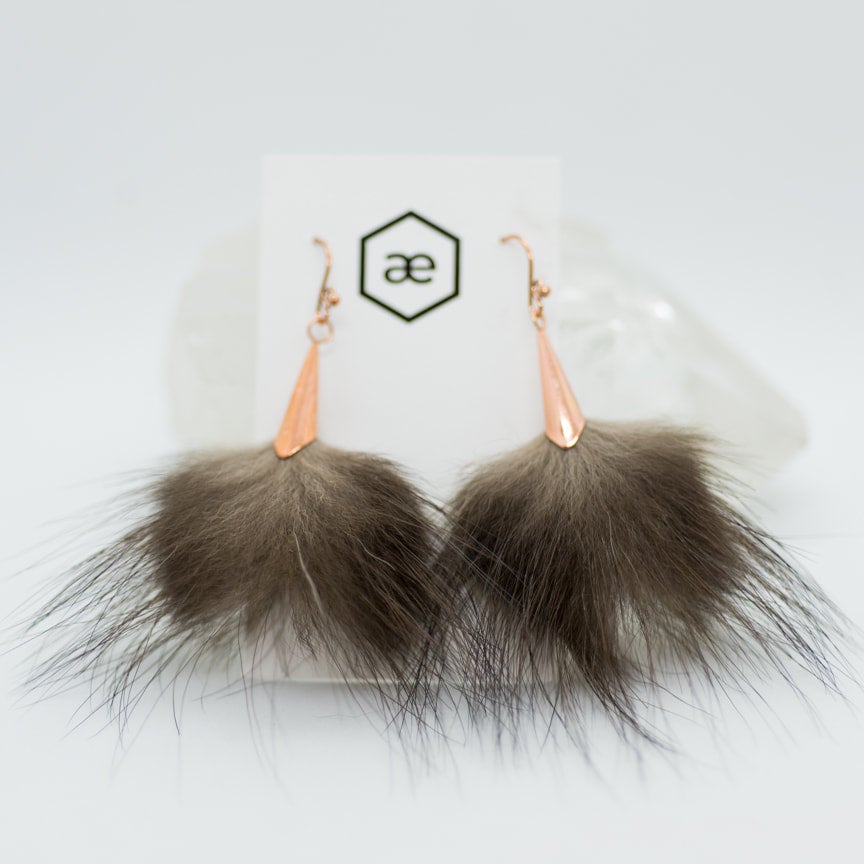 Wolverine Copper Pom Earrings