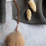 Lynx Copper Pom Necklace