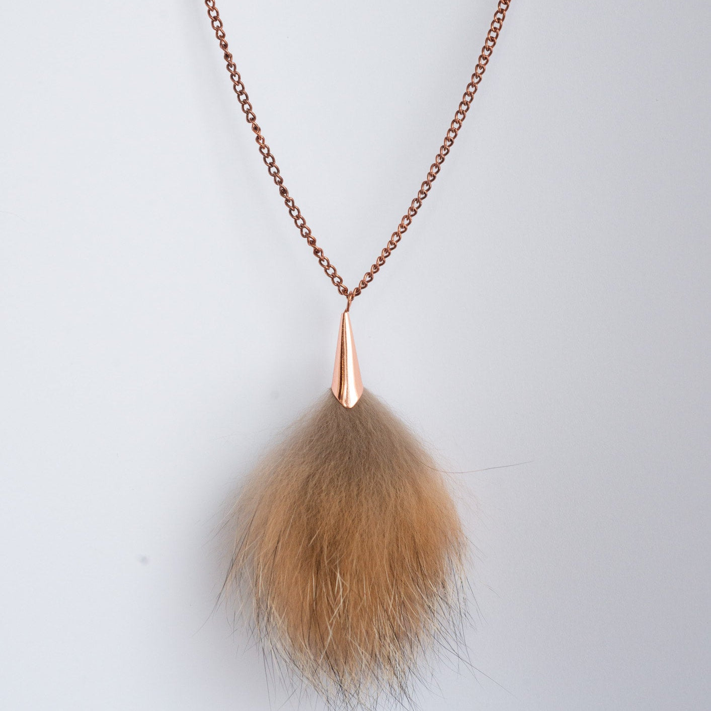 Lynx Copper Pom Necklace