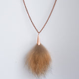 Lynx Copper Pom Necklace