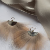 Lynx Silver Fan Earrings