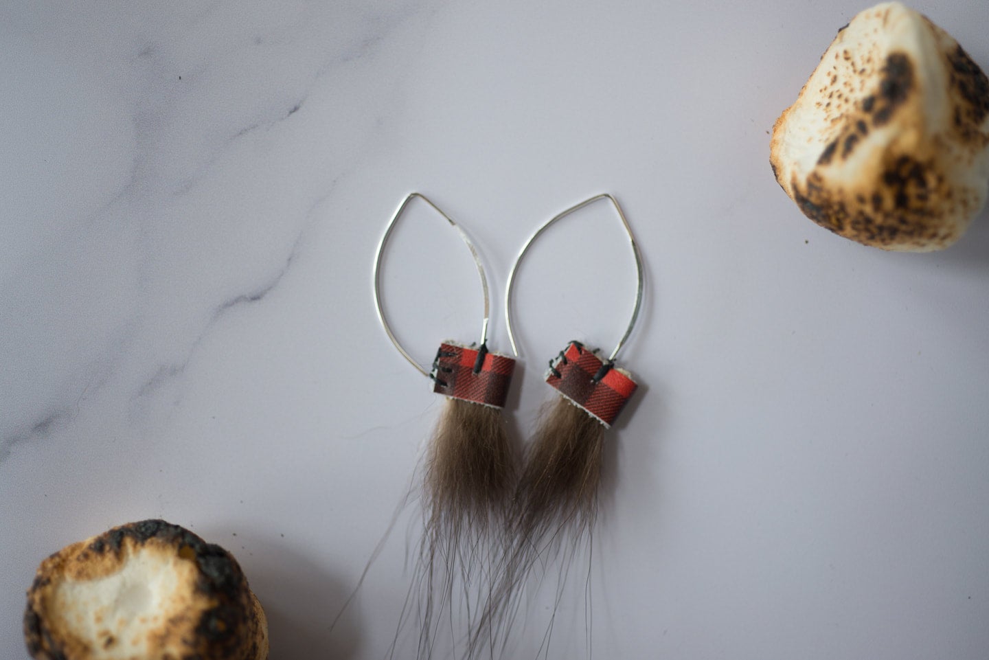 Limited Edition Marquise Ear Hooks - Buffalo Plaid (50% off) FROM THE VAULT