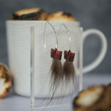 Limited Edition Marquise Ear Hooks - Buffalo Plaid (50% off) FROM THE VAULT