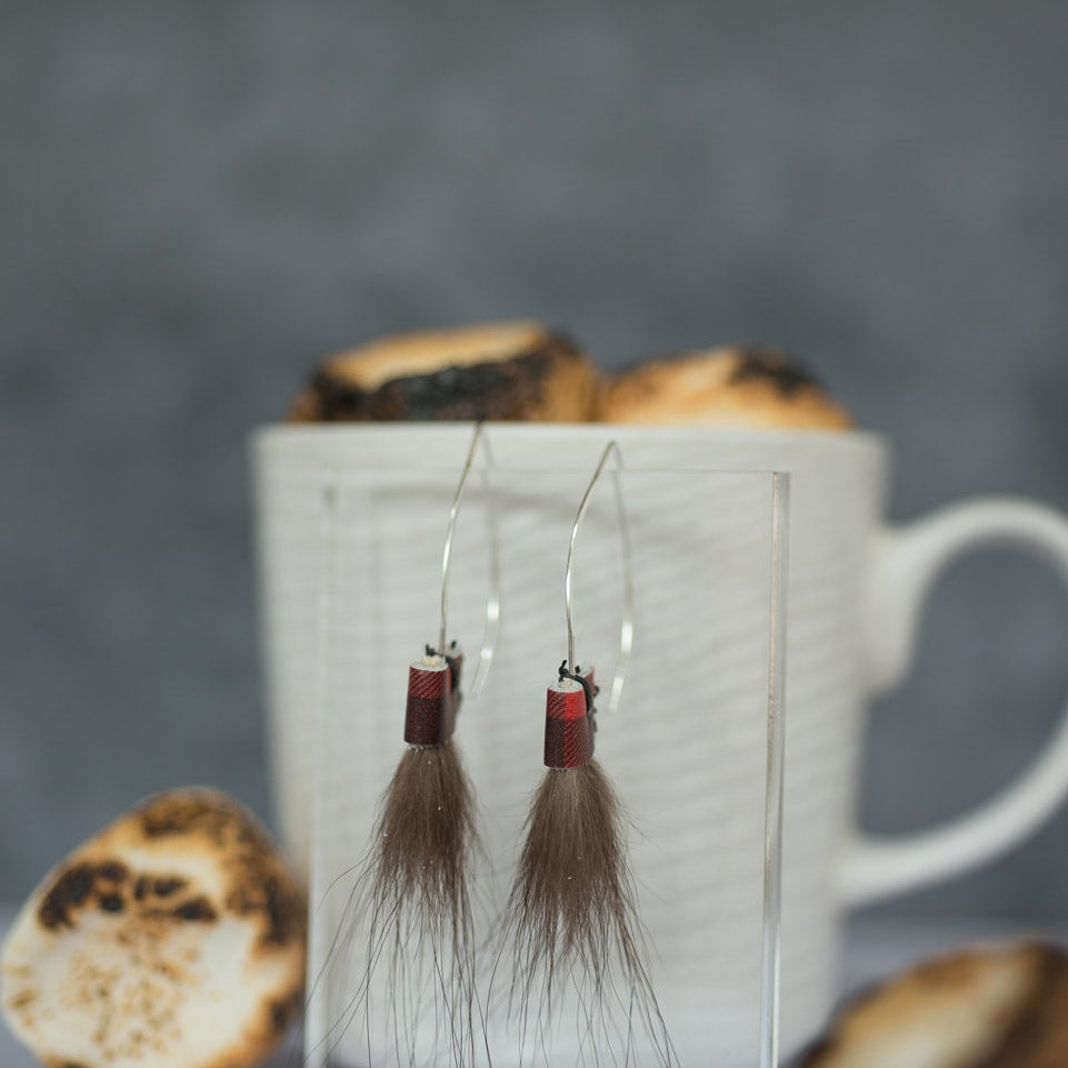 Limited Edition Marquise Ear Hooks - Buffalo Plaid (50% off) FROM THE VAULT