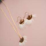 Ermine Gold Fan Earrings
