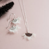 Ermine Silver Fan Necklace