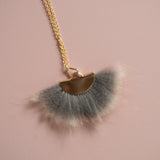 Muskrat Gold Fan Necklace