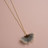 Muskrat Gold Fan Necklace