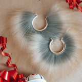 Fox Medium Hoops Silver Finish