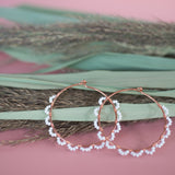 Copper Scalloped Seed Bead Hoops (50% off) - FROM THE VAULT