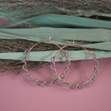 Copper Scalloped Seed Bead Hoops (50% off) - FROM THE VAULT