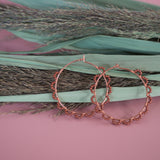 Copper Scalloped Seed Bead Hoops (50% off) - FROM THE VAULT
