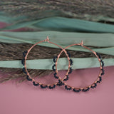 Copper Scalloped Seed Bead Hoops (50% off) - FROM THE VAULT